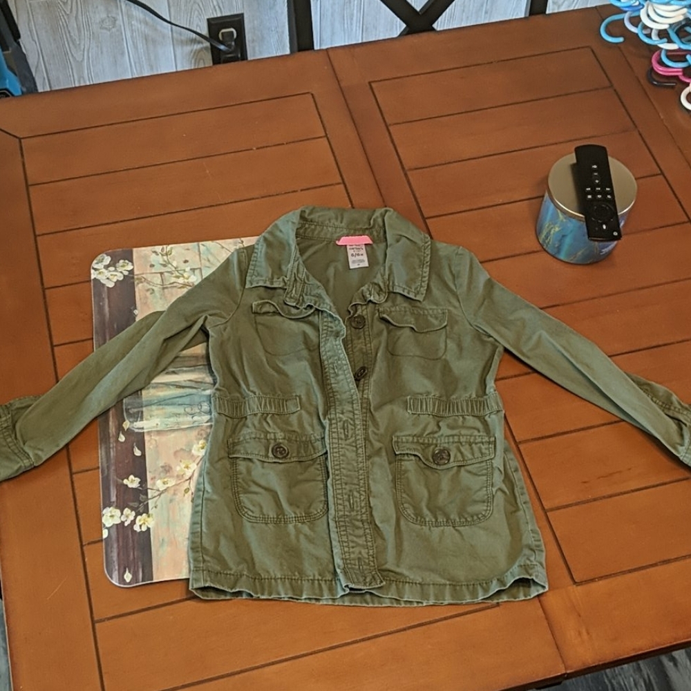 Green button down shirt/ jacket